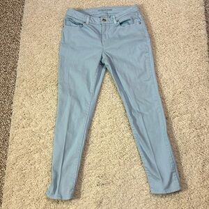 MICHAEL KORS 4 pale blue skinny cropped jeans